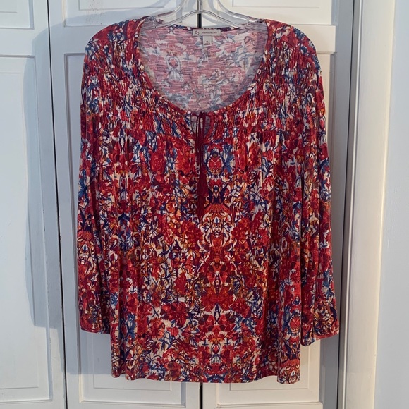 Cato Tops - Cato Multi-colored Floral Blouse